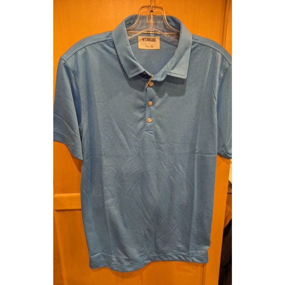 Linksoul Shirt Adult Small Polo ‎ Short Sleeve 4 button Golf NWT Drytek